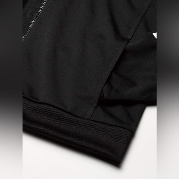 adidas Youth Unisex Track Jacket - Black/White, Size L (14) - Picture 4 of 12